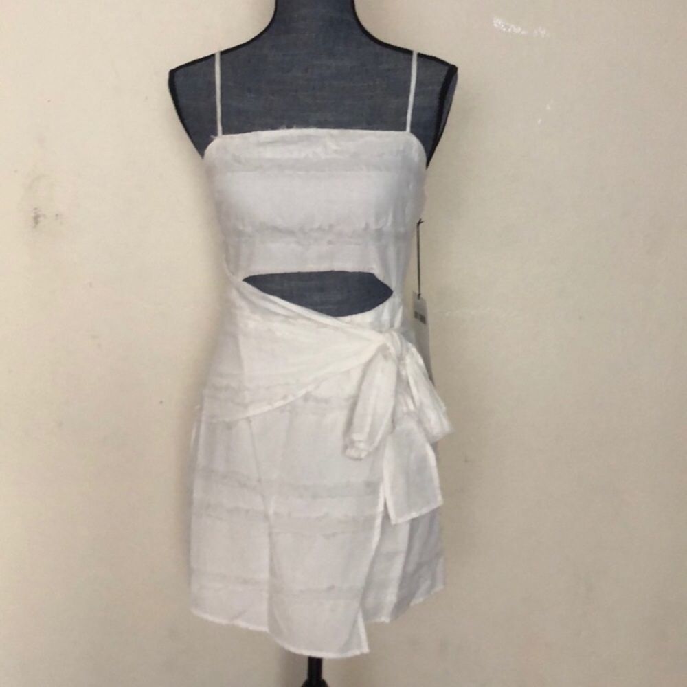 Ruffle Mini Wrap Dress